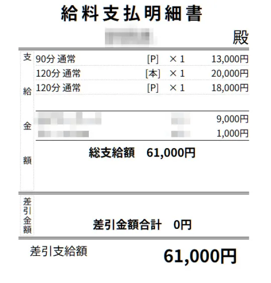 オーレンブログID:215『お給料明細を少しばかりご紹介🎶』の画像